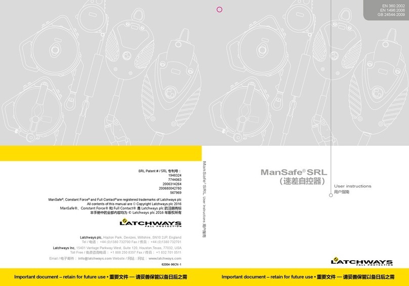 Latchways ManSafe SRL User instructions