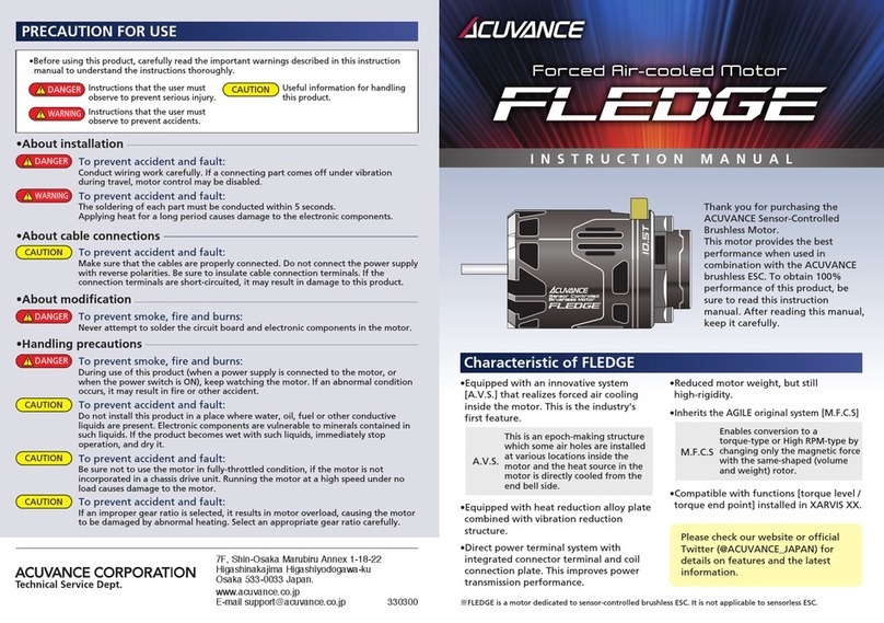 ACUVANCE FLEDGE 10.5T instruction manual