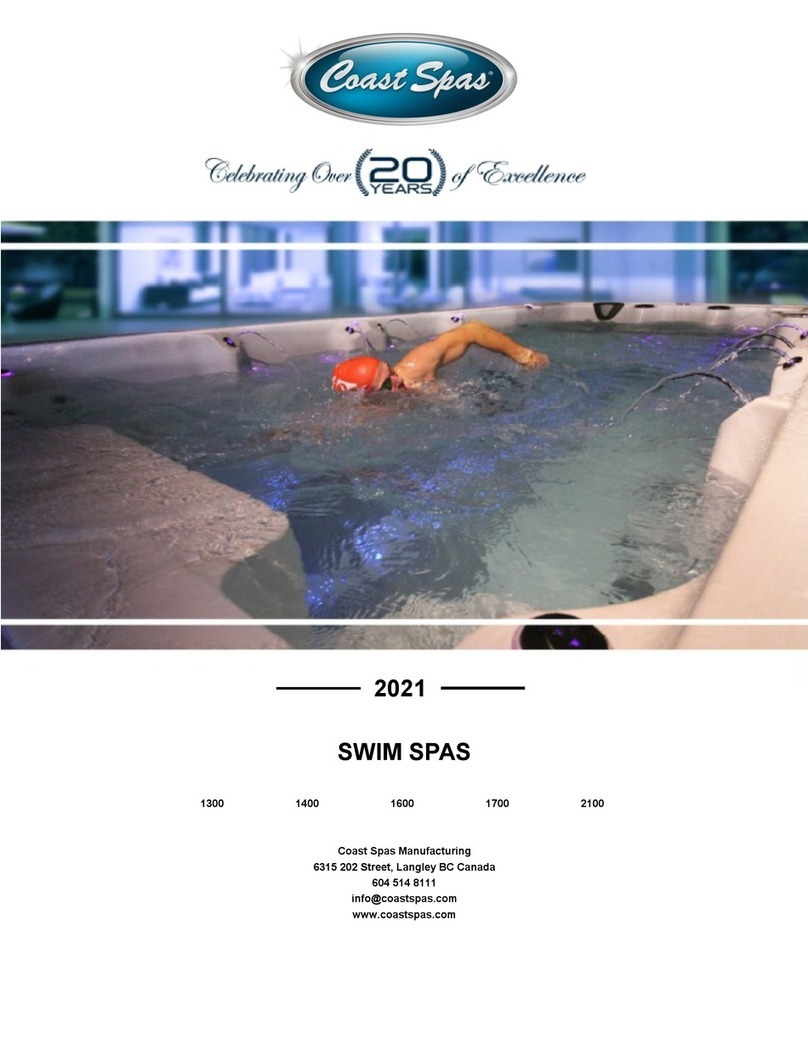 Coast Spas LOUNGE 1300 User manual