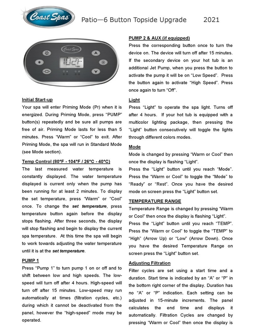 Coast Spas Patio User manual