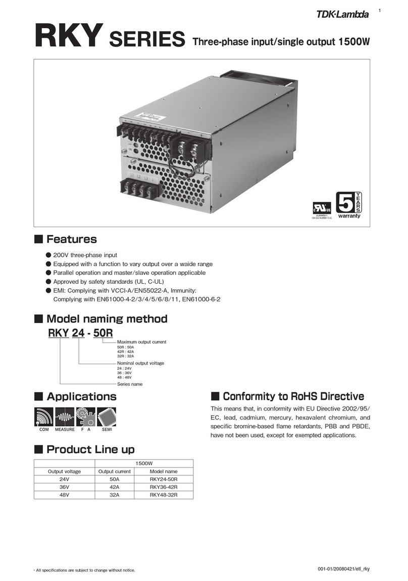TDK-Lambda RKY Series User manual