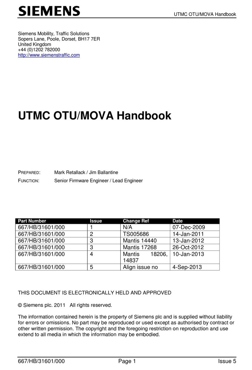 Siemens UTMC OTU User manual