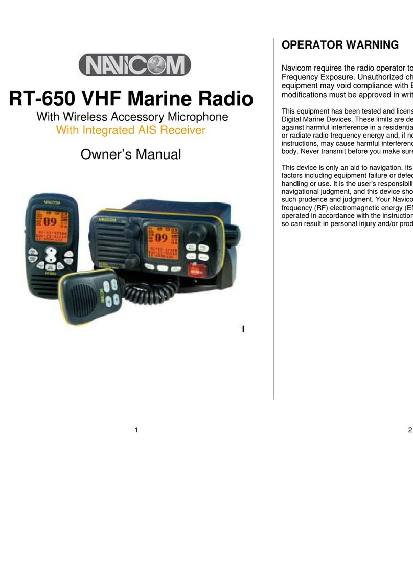 NAVICOM RT-650 owner's manual