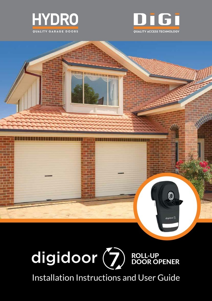 Hydro digidoor 6 Mounting instructions