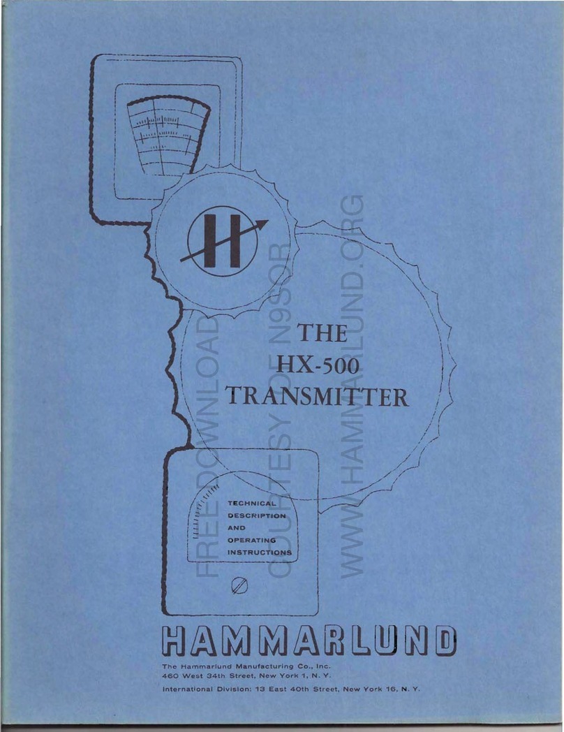 Hammarlund HX50 Technical description and operating instructions