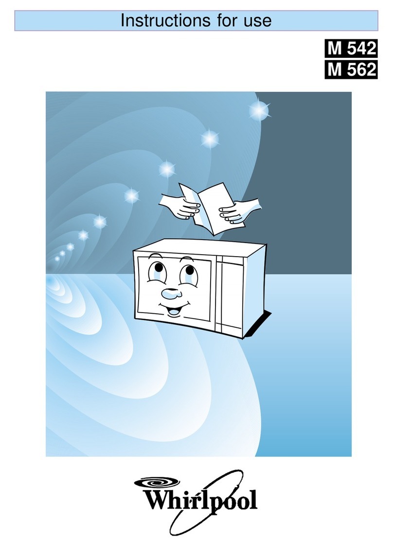 Whirlpool M 542 Instructions for use