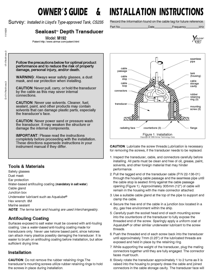 Airmar Sealcast M192 Instruction Manual