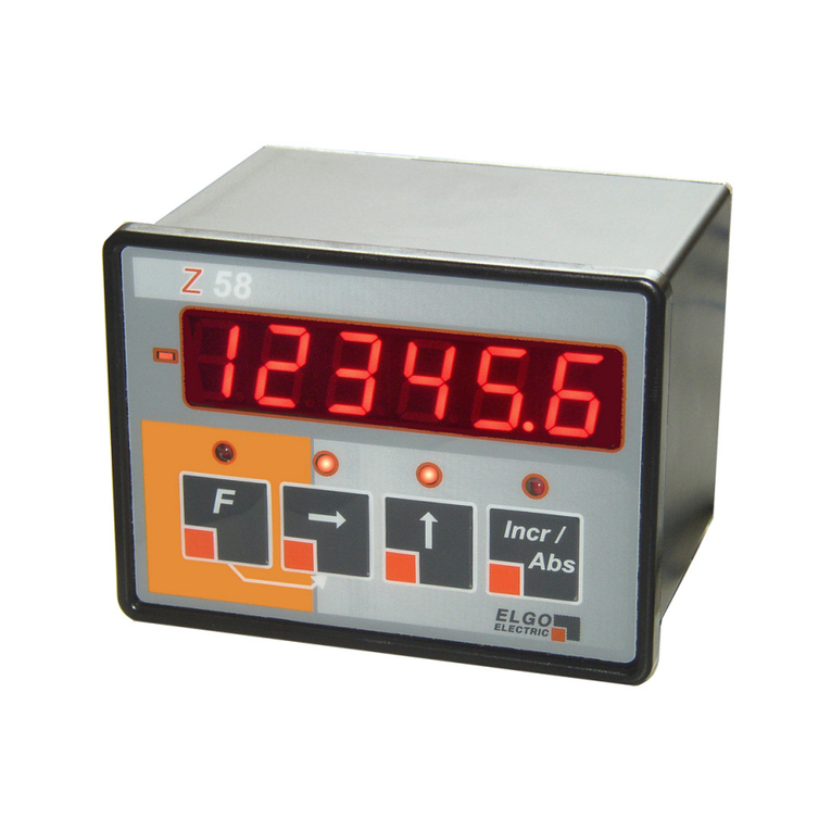 ELGO Electronic Z58-6 Series manual