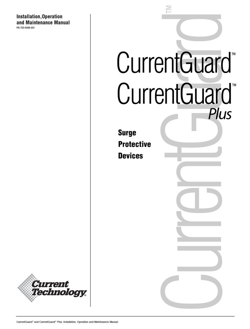 Current Technology CurrentGuard CG-120/240-2G Series Installation, operation and maintenance manual Current Technology CurrentGuard CG-120/240-2G Series Installation, operation and maintenance manual