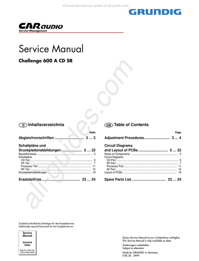 Grundig Challenge 600 A CD SR User manual