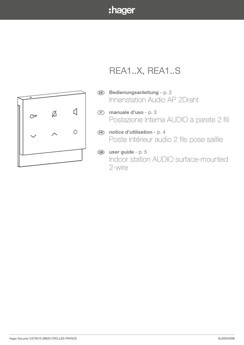 hager REA1 X Series User manual