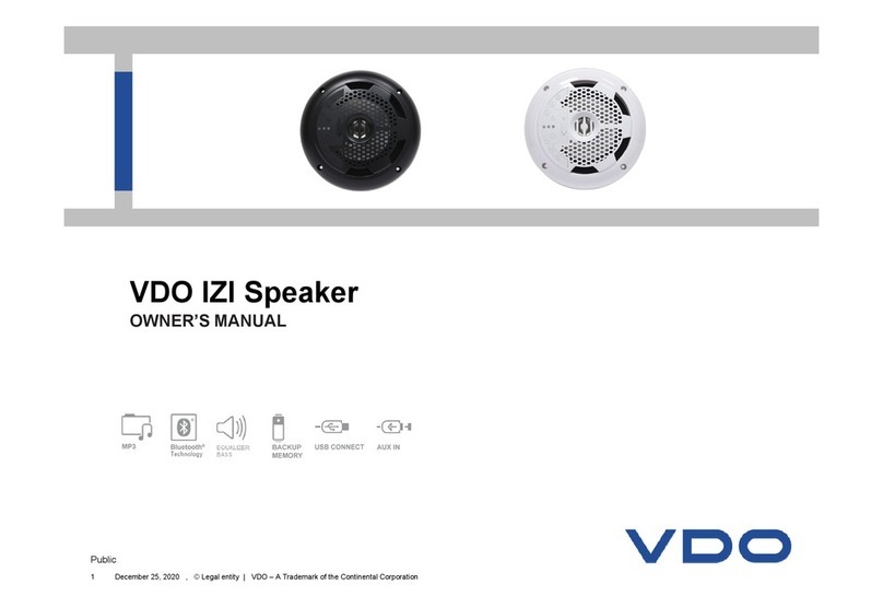 VDO IZI CSP1321-WH owner's manual