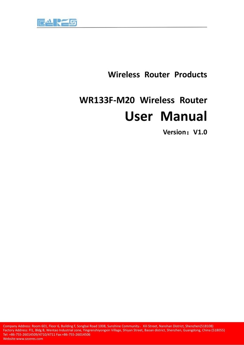 CERES WR133F-M20 User manual