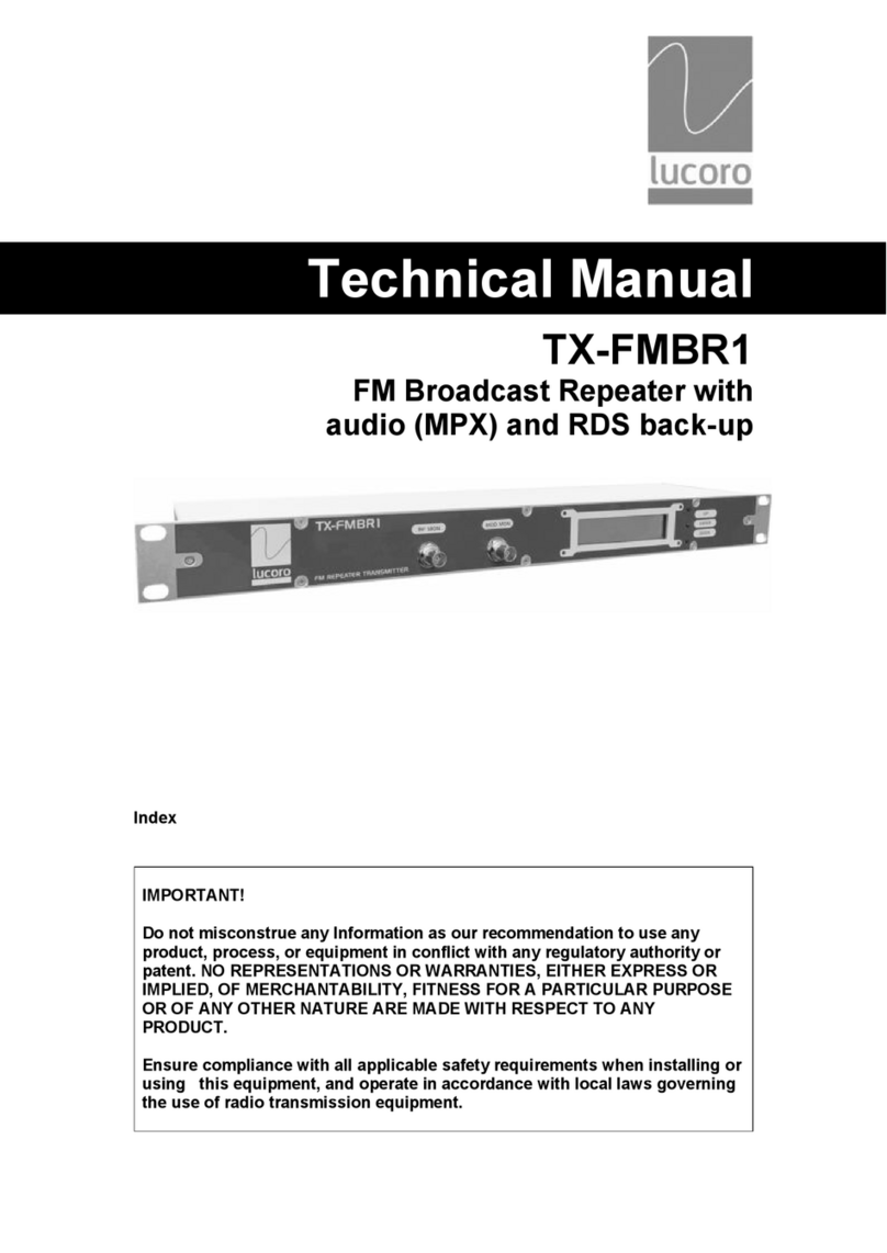 Lucoro Broadcast TX-FMBR1 Technical manual