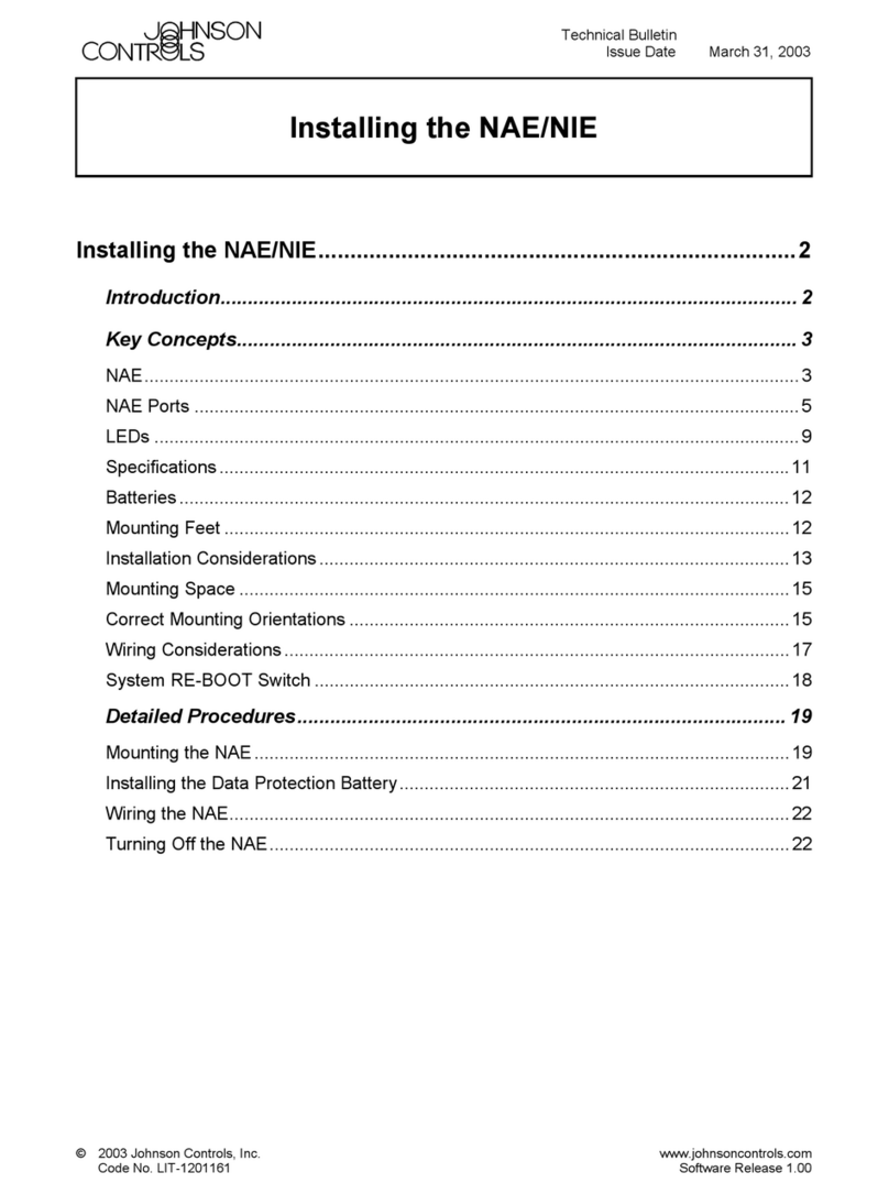 Johnson Controls NAE Instruction Manual