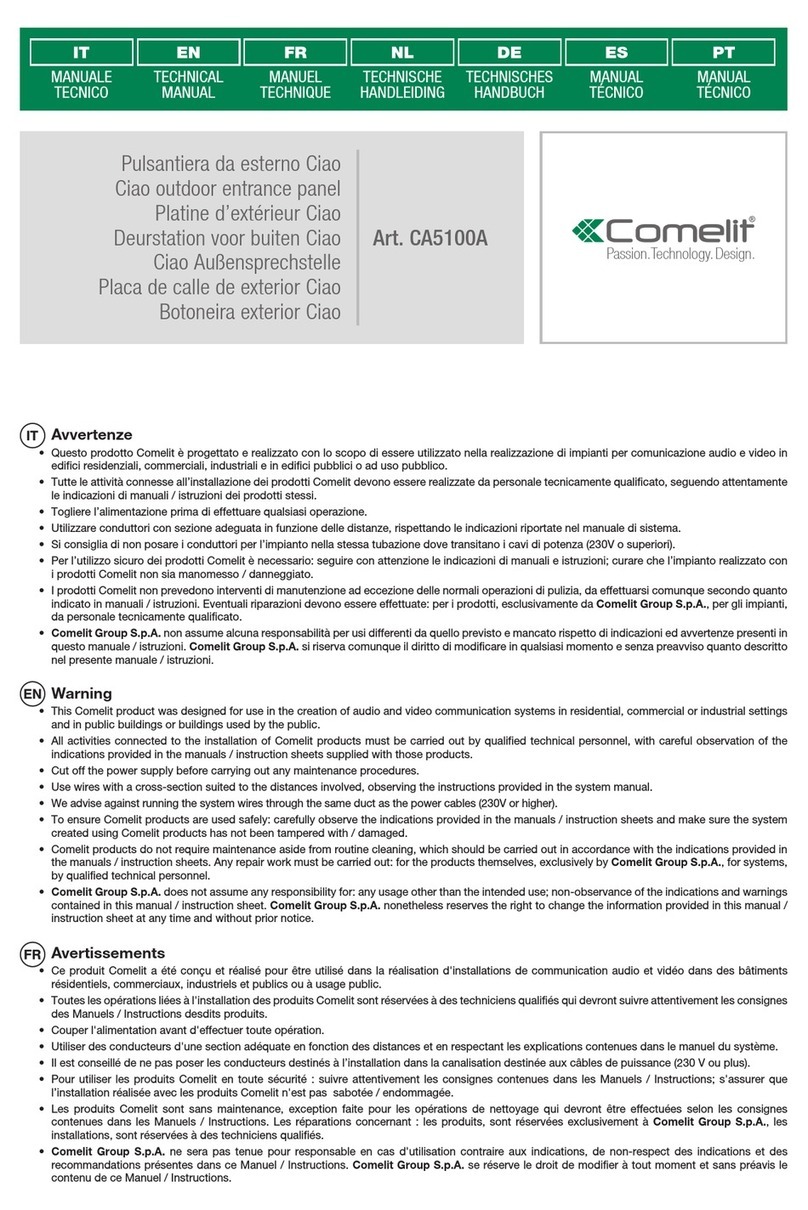 Comelit Ciao CA5100A Technical manual