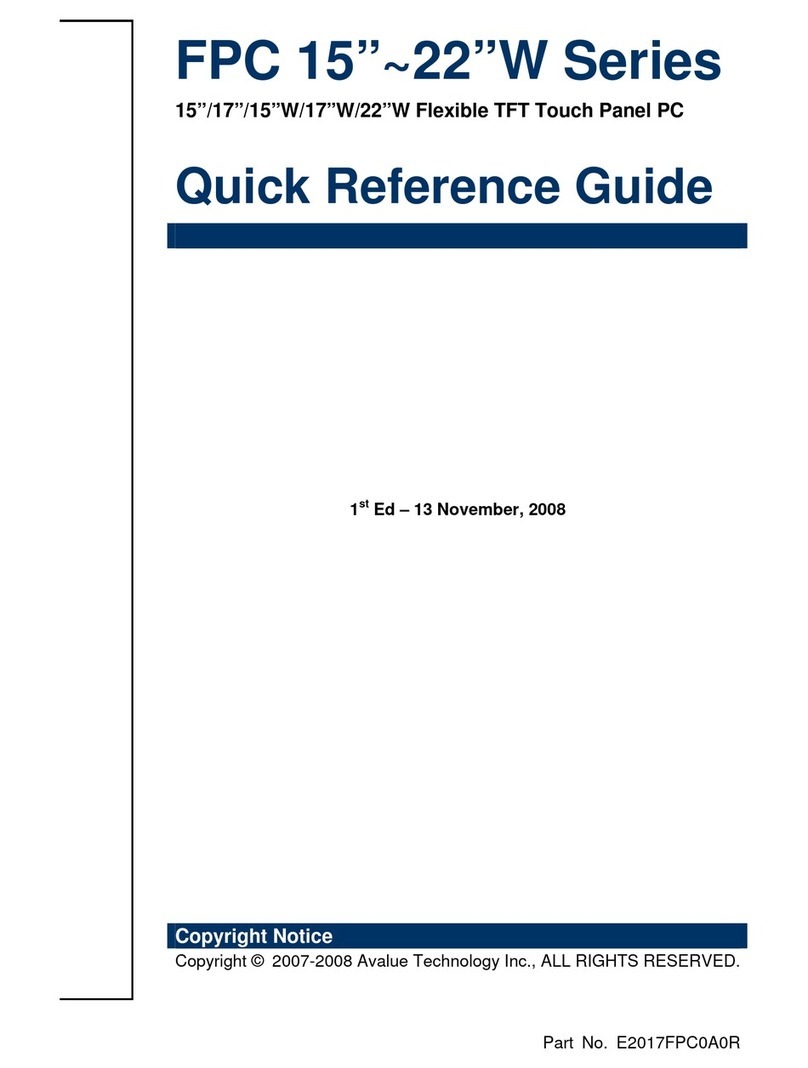 Avalue Technology FPC 15 Series User manual