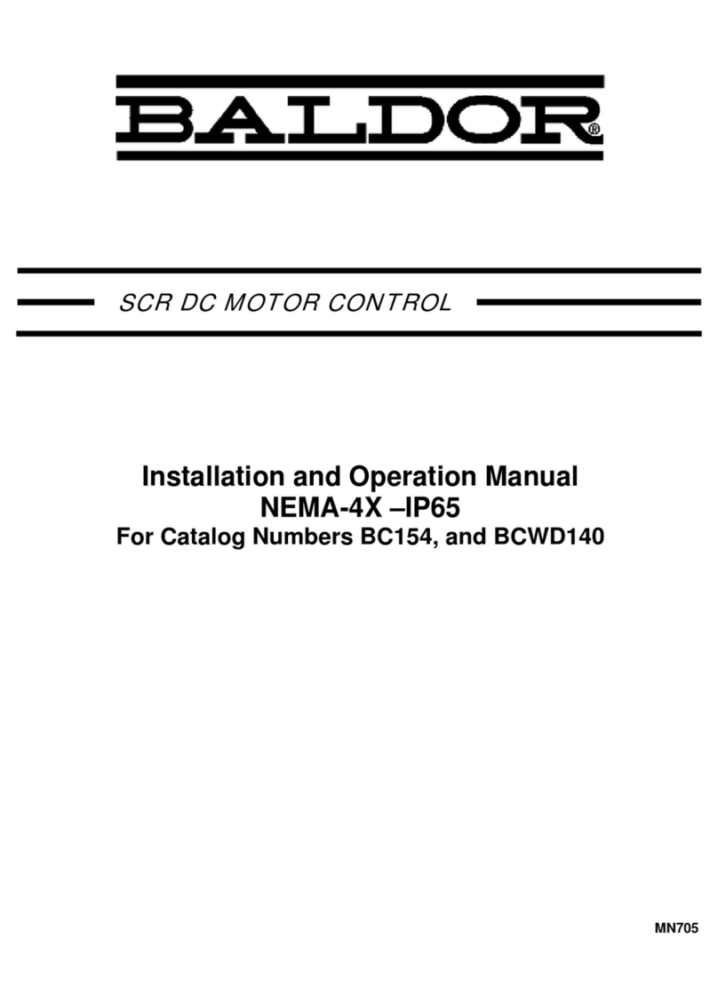 Baldor NEMA-4X Installation and operation manual