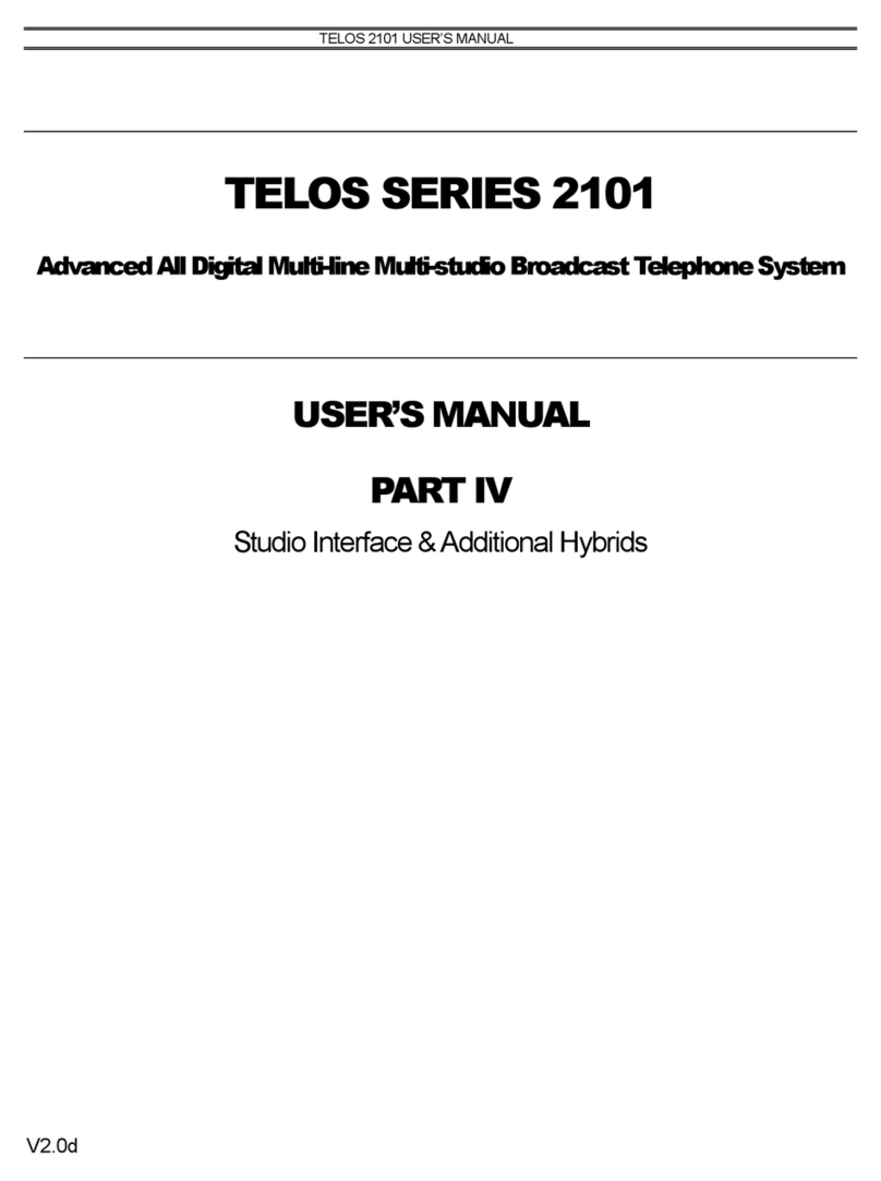 Telos 2101 Series User manual