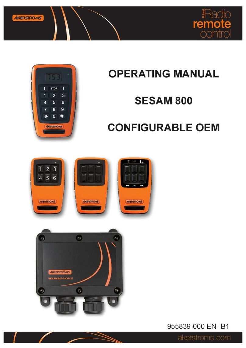Akerstroms SESAM 800 CONFIGURABLE operating manual