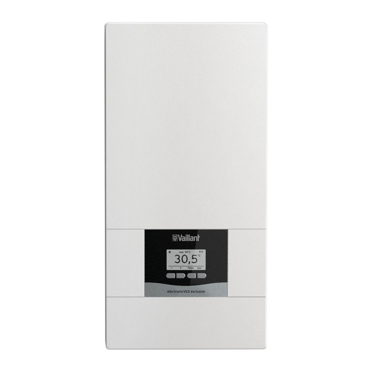 Vaillant electronicVED exclusive VED E 8 E INT Series operating instructions