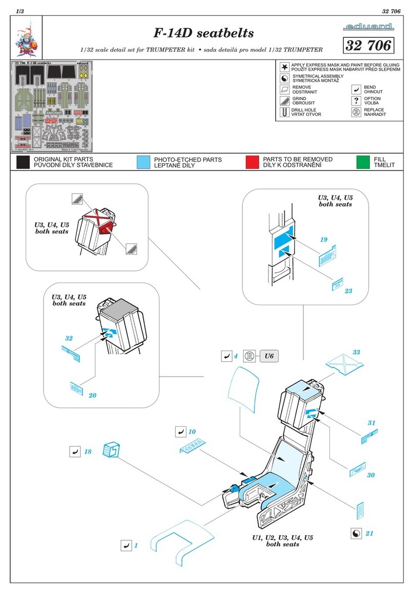 Eduard F-14D seatbelts Assembly instructions Eduard F-14D seatbelts Assembly instructions