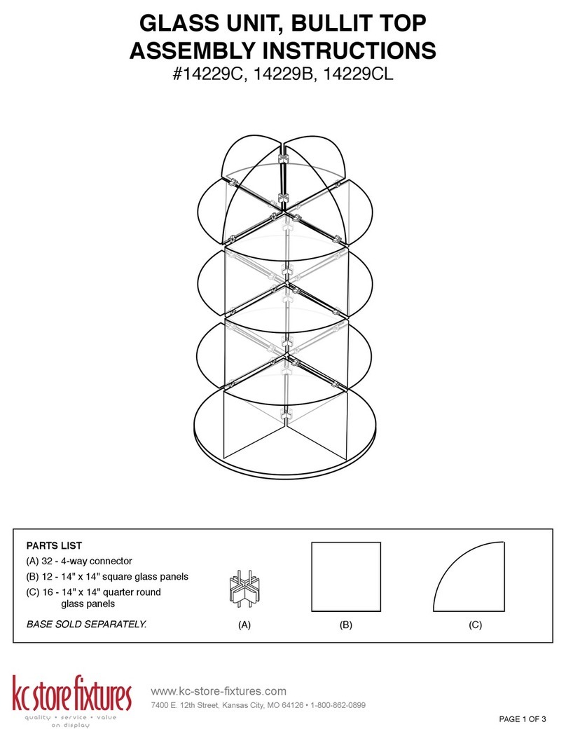 KC STORE FIXTURES 14229C Assembly instructions