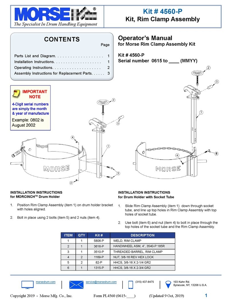 morse 4560-P Operator's manual