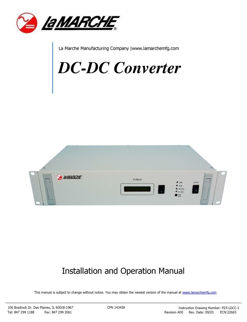 Lamarche 143459 Installation and operation manual