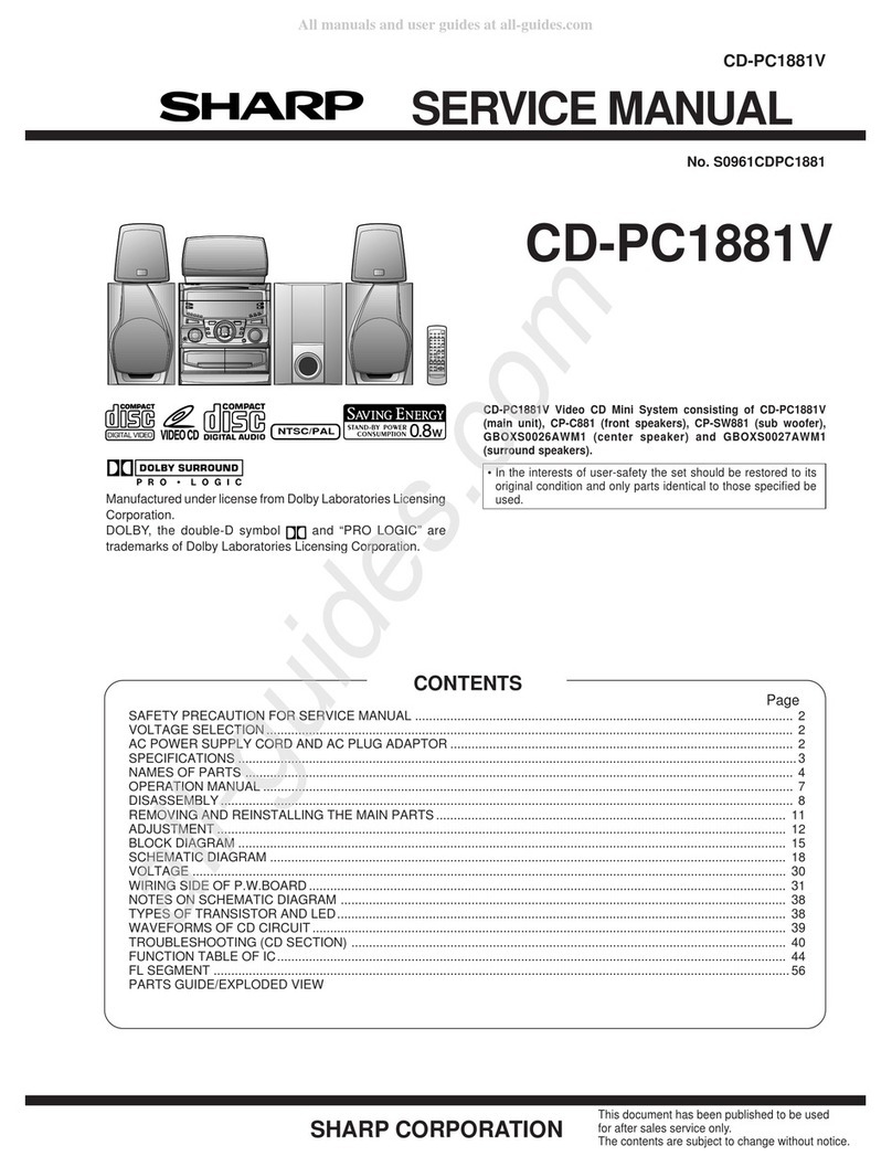 Sharp CD-PC1881V User manual