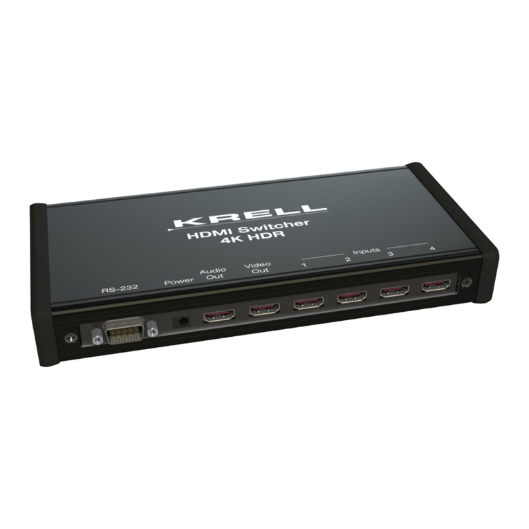 Krell Industries 4K HDR Owner's reference