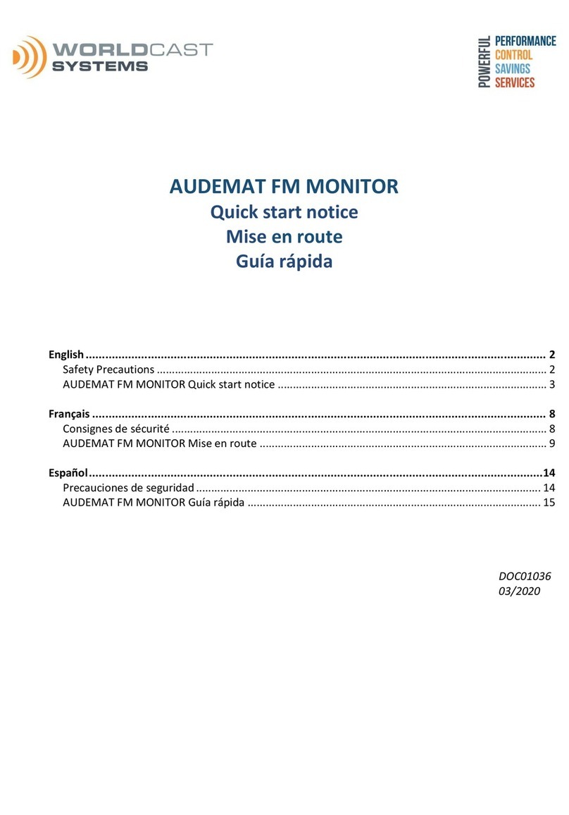 Worldcast Systems Audemat FM Monitor User manual
