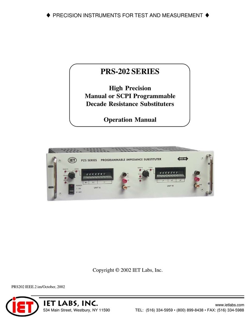 IET Labs PRS-202 Series User manual