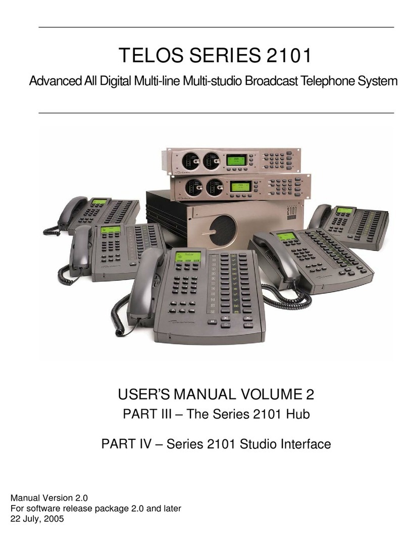 Telos 2101 Series User manual