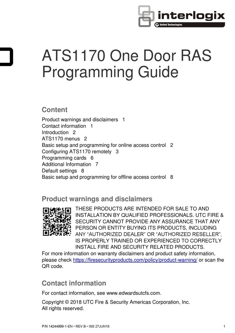 Interlogix ATS1170 Operating instructions