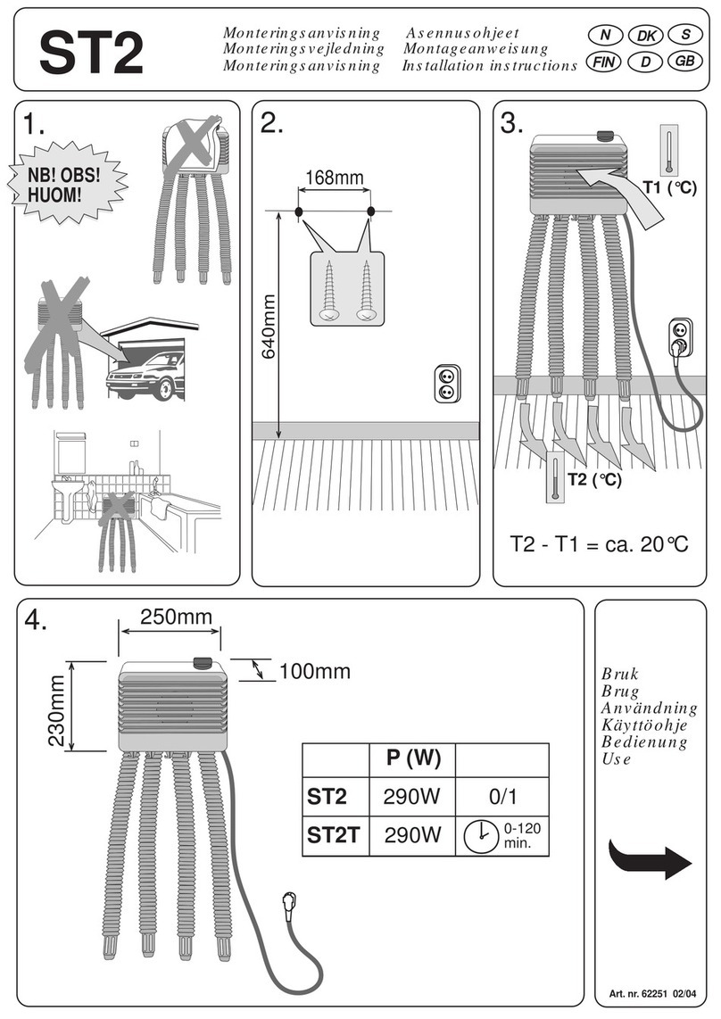 Adax ST2 installation instructions