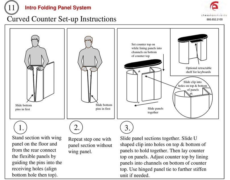 Classic Exhibits Curved Counter Setup instructions