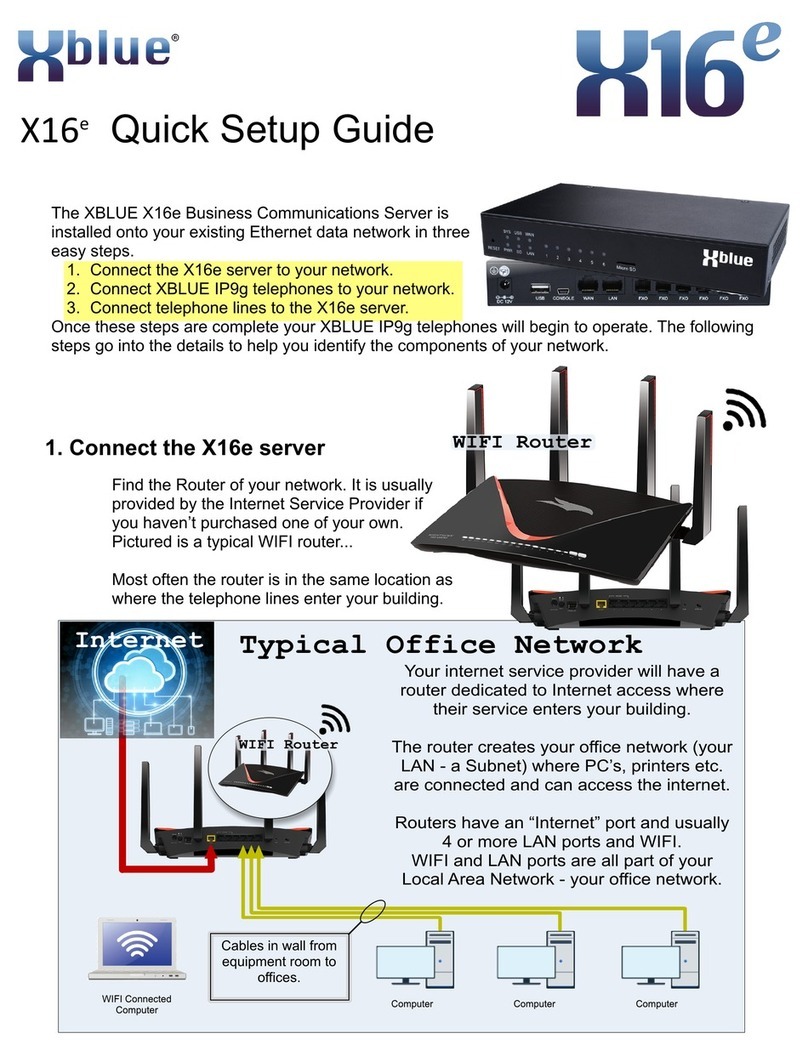 Xblue Networks X16e User manual