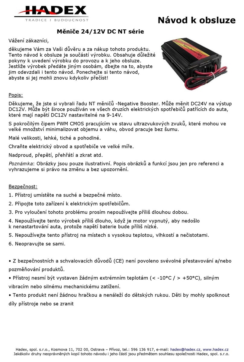 Hadex NT Series user manual