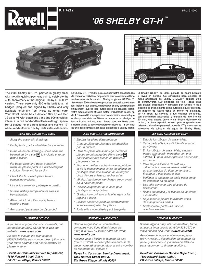 REVELL '06 Shelby GT-H Assembly instructions