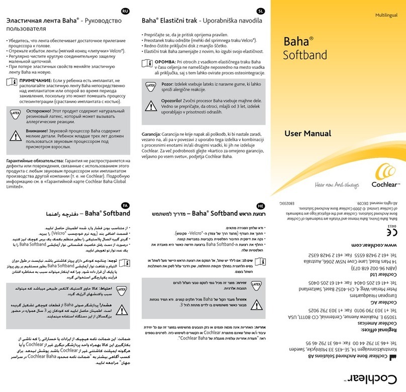 Cochlear Baha Softband user manual