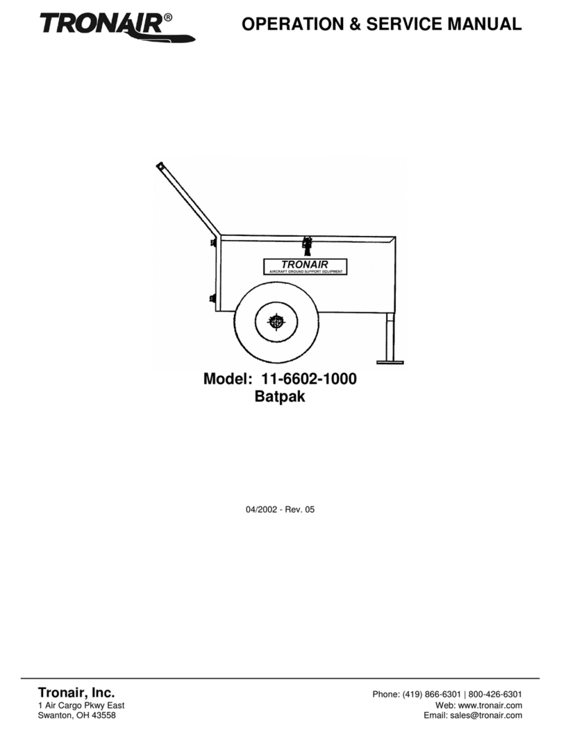 Tronair Batpak 11-6602-1000 Installation and operating instructions