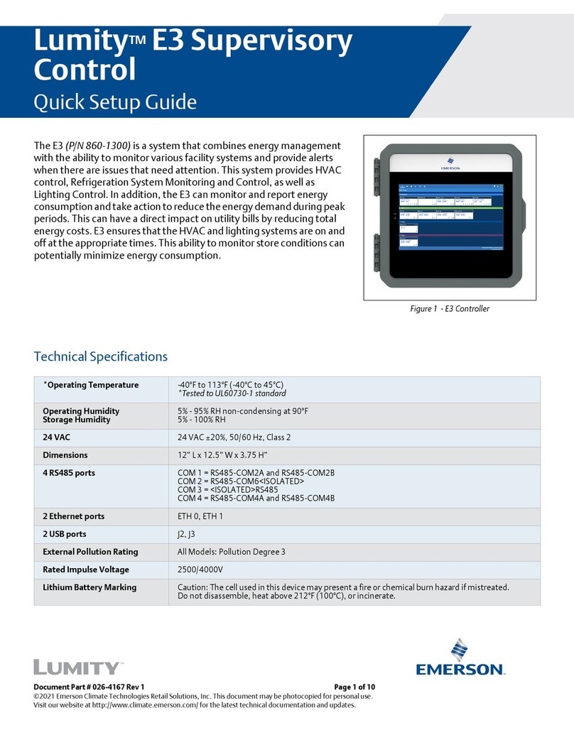 Emerson Lumity E3 User manual