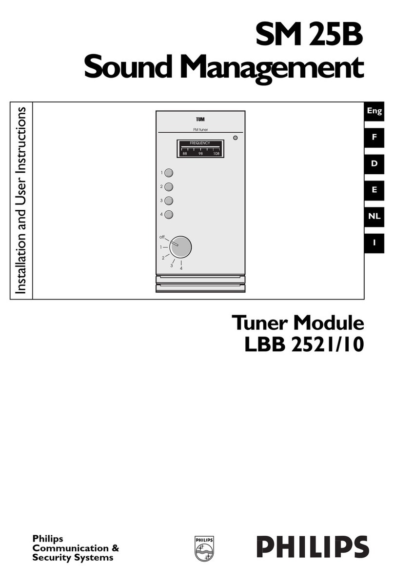 Philips LBB 2521/10 Installation and user instructions