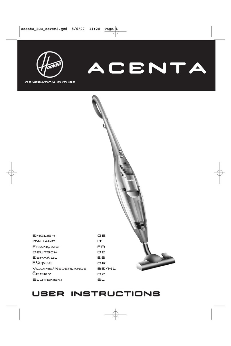 Hoover Acenta User instructions