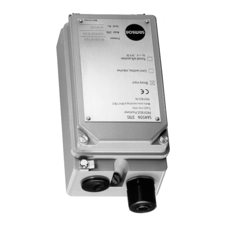Samson 3785 series Mounting and operating instructions