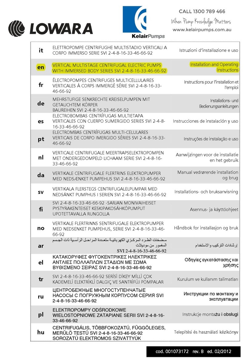Lowara SVI Series User manual Lowara SVI Series User manual