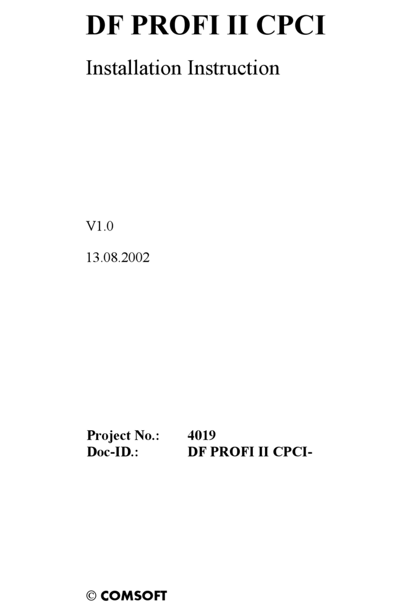 Comsoft DF PROFI II CPCI Installation instruction