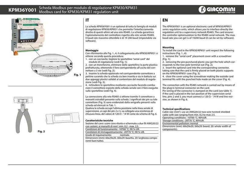 Giacomini KPM36Y001 manual Giacomini KPM36Y001 manual