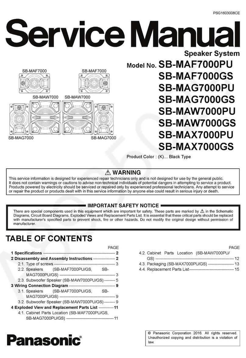 Panasonic SB-MAF7000PU User manual